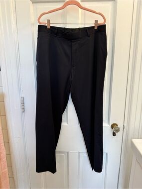 Hugo Boss Wool Men's Black Dress Pants - Classic Straight Fit